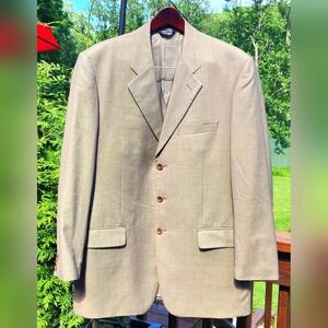 Gianni Manzoni Reda Super 120 Plaid  Blazer Suit Jacket Sport Coat Italy 46